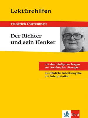 cover image of Klett Lektürehilfen--Friedrich Dürrenmatt, Der Richter und sein Henker